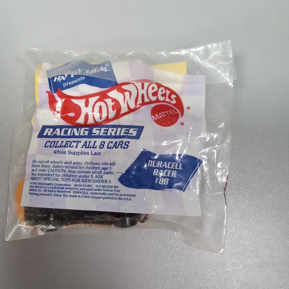 Hot Wheels 1992 McDonald's Happy‎ Meal Duracell Racer #88 Orange Sealed New